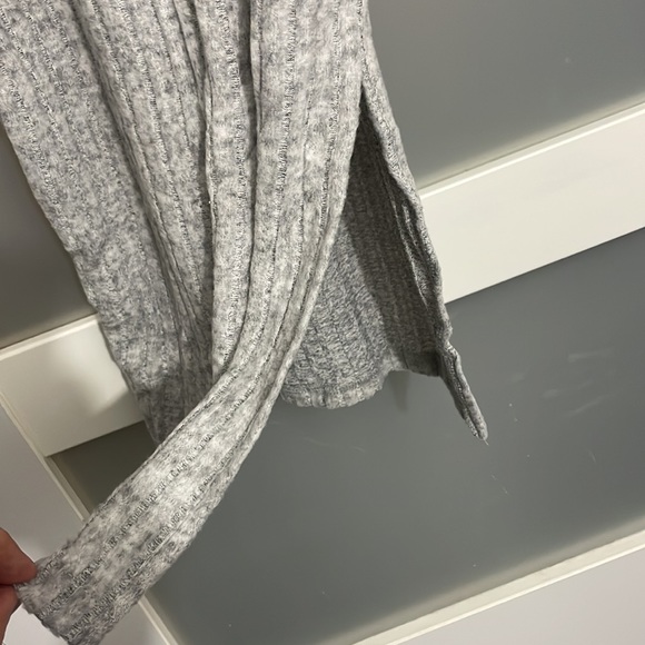 Women's Petite 2 Piece Set Rib Knit Split Thigh Cami Dress with Button Front Top - Picture 14 of 15